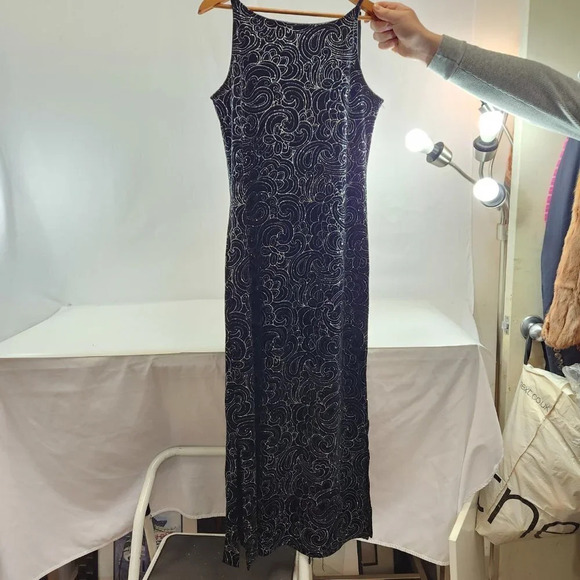 Limited Too  Y2K Black Sparkle Girls Long Dress - Picture 11 of 11